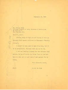 Letter from W. E. B. Du Bois to National Council of the Arts, Sciences, and Professions