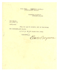 Letter from Elmer Beynon to The Crisis