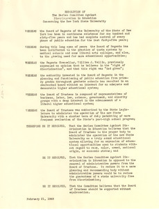 Resolution concerning the New York State University