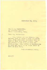 Letter from W. E. B. Du Bois to F. M. Willoughby