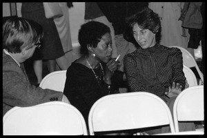 Arthur F. Kinney (left) and Esther Terry (center) at the 10th anniversary celebrations for Women's Studies at UMass Amherst