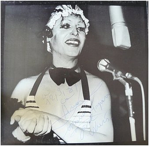 Violeta la Burra at a Microphone