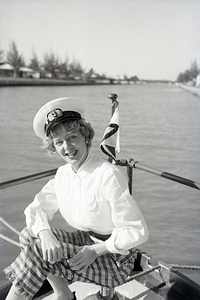 Christine Jorgensen Sitting on a Boat