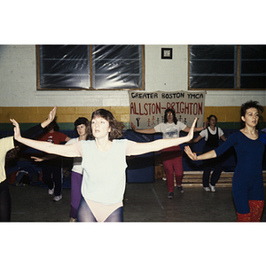 Fitness class attendees at the Allston-Brighton YMCA