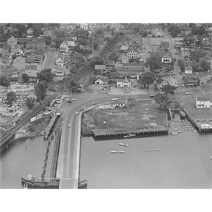 Marine Basin and foot of bridge, Beverly, MA