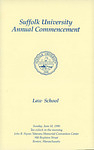 1990 Suffolk University commencement program, Law School