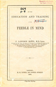 On the education and training of the feeble in mind