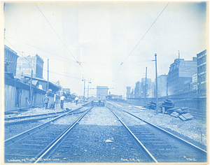 Looking up North Station incline