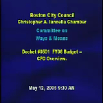 Committee on Ways and Means hearing recording, May 12, 2005