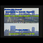 Committee on Arts, Film, Humanities, and Tourism meeting recording, September 27, 2012