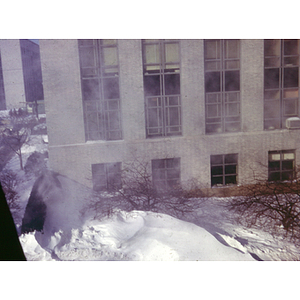 Snow in front of Richards Hall