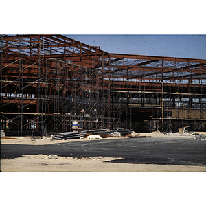 Skeleton frame of a building under construction