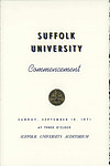 1971 Suffolk University commencement program, College of Arts & Sciences and Sawyer Business School