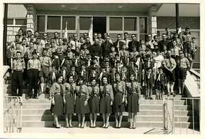 Group of Boy and Girl Scouts in Lowell, MA