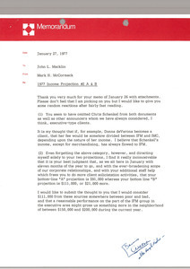 Memorandum from Mark H. McCormack to John L. Macklin