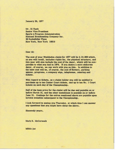 Letter from Mark H. McCormack to Al Rush