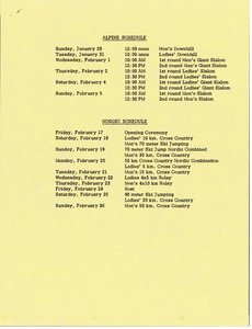 International Ski Federation World Championship schedule