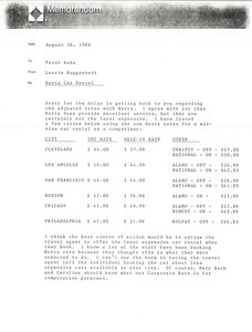 Memorandum from Laurie Roggenburk to Peter Kuhn