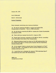 Memorandum from Mark H. McCormack to Larry Pelkowski