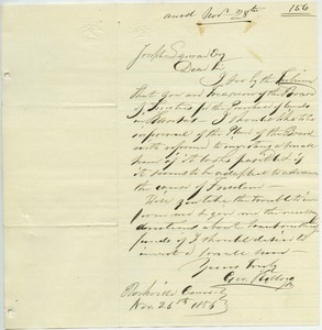 Letter from G. Kellogg to Joseph Lyman