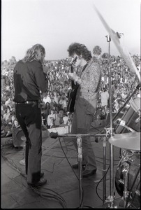 Hollywood Speedway Rock Festival: Elvin Bishop on guitar with harmonica player