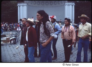 MUSE concert and rally: Native American demonstrators at Mohawk sovereignty rally