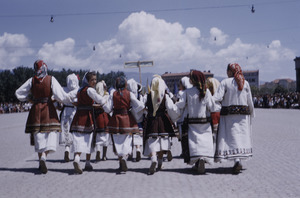 Folk dancers at national celebration