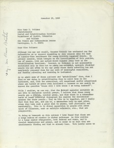 Letter from Henri L. Pache to Mary E. Switzer