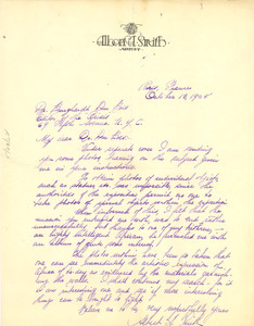 Letter from Albert A. Smith to W. E. B. Du Bois