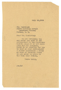 Letter from Crisis to C. C. Spaulding