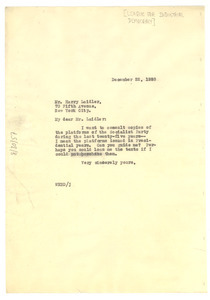 Letter from W. E. B. Du Bois to The League for Industrial Democracy