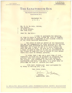 Letter from John M. Gibson to W. E. B. Du Bois