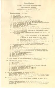 Agenda for the May 16, 1936 meeting of the Directors and Advisory Board of the Encyclopedia of the Negro