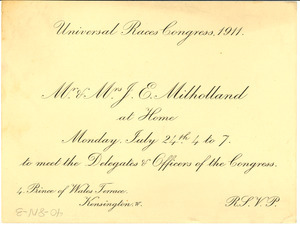 Universal Races Congress 1911 - Digital Commonwealth