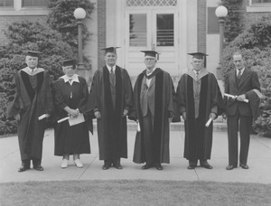 Honorary degree recipients posing after commencement exercises