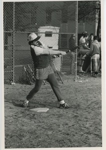 The ICD softball team plays a game