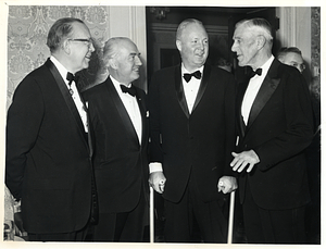 Mayor John F. Collins with Massachusetts Senator Leverett A. Saltonstall (far right) and two unidentified men