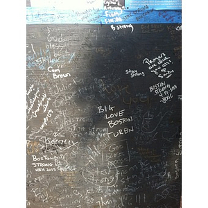 "Big Love Boston": Message at Copley Square Memorial