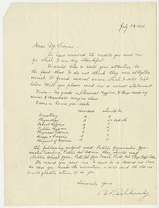 Letter from Boris Pash to J. F. Simons (July 24, 1924)