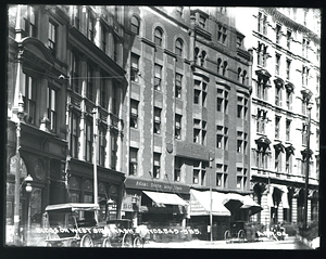 Buildings on west side Washington Street numbers 549-585