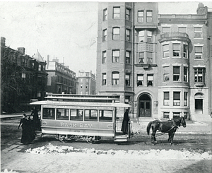 Marlborough Street at Exeter Street, Back Bay car