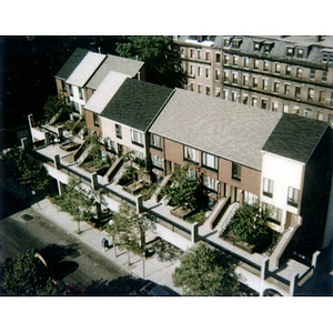 Villa Victoria houses, seen from above.