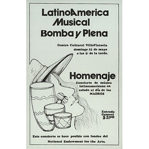 Poster for the Bomba y Plena concert.