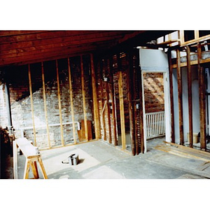 Construction work on the interior of 326 Shawmut Avenue.