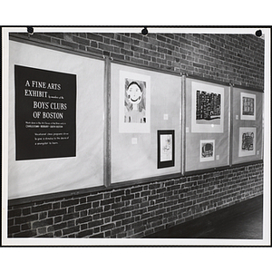 "Four of the twenty panels in the Amory Coolidge Gallery at the Museum of Science of the Boys' Clubs of Boston's Art Exhibit, January 18 through February 14, 1965"