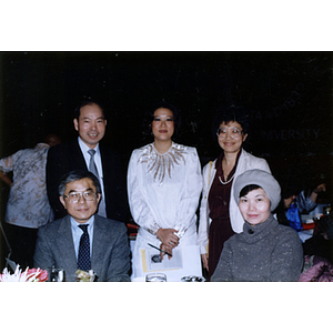 Chinese Progressive Association director Suzanne Lee (far right) with other attendees of the Rainbow Leadership Award Ceremony and Dinner at Boston University