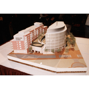 An architectural model of the Behrakis Health Sciences Center