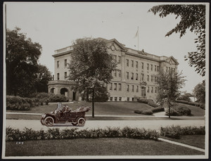 Exterior view of the high school, Winchester, Mass. undated