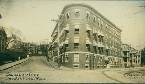 View of Sawyer Avenue at Pleasant Street, Dorchester, Mass., undated