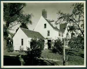Exterior view of James Noyes Farmhouse, rear, Newbury, Mass., undated